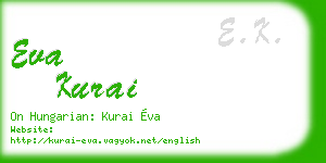 eva kurai business card